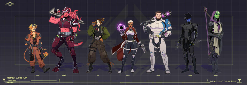 Star Ascent: Hero Character Line Up