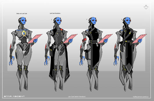 Star Ascent: Villain Lab Coat Sketches