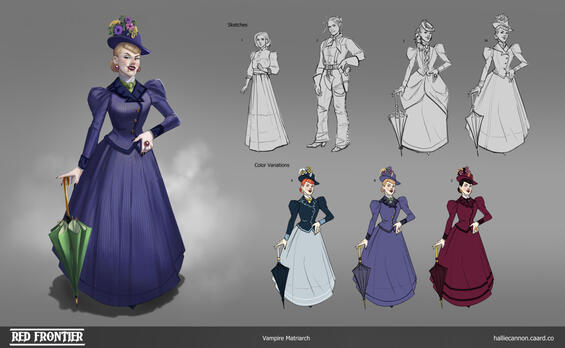 1890s Vampire Exploration Sketches + Render