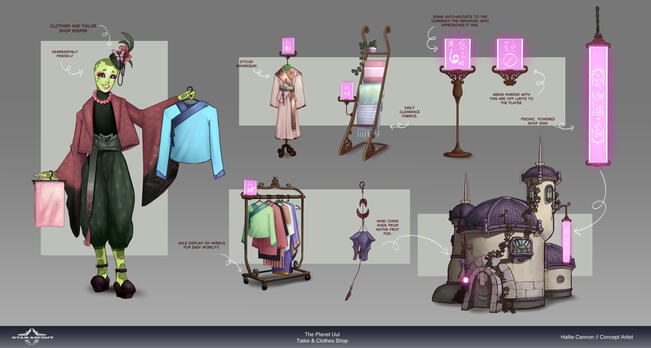 Uulian Clothes and Tailor callouts